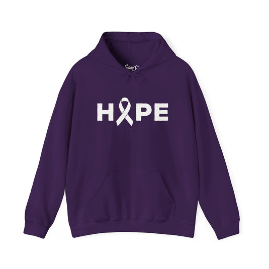 Hope Cancer Ribbon Adult Unisex Hooded Sweatshirt