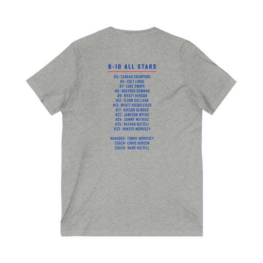 Valley Little League Baseball Unisex Adult Women's V-Neck T-Shirt - District Champions