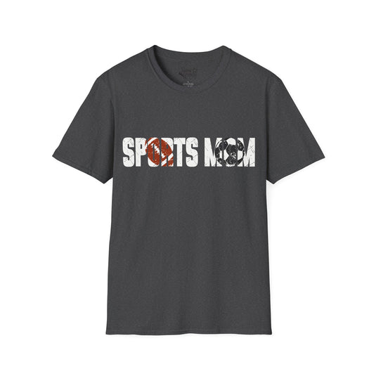 Sports Mom w/Football & Soccer Ball Adult Unisex T-Shirt