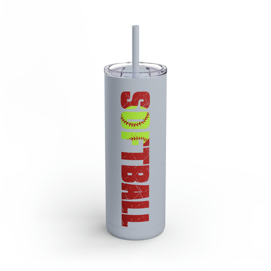 Softball 20oz Skinny Matte Tumbler