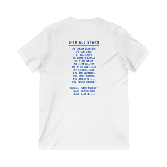 Valley Little League Baseball Unisex Adult Women's V-Neck T-Shirt - District Champions