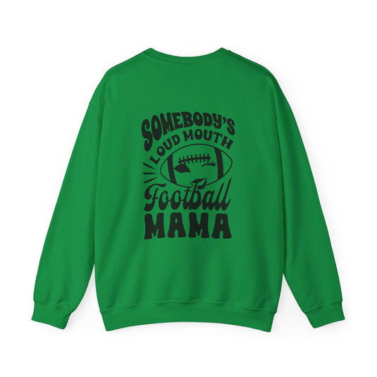 Somebody's Loud Mouth Football Mama Adult Unisex Crewneck Sweatshirt