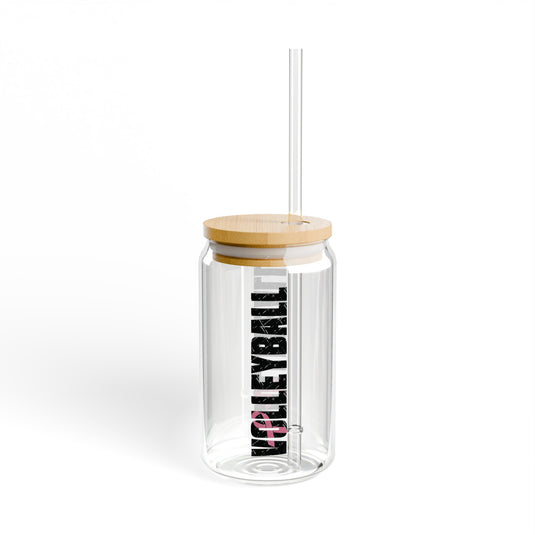 Cancer Ribbon Pick Your Sport 16oz Sipper Glass