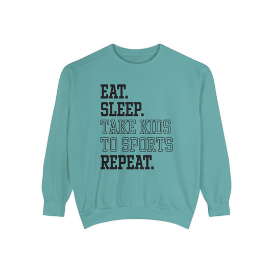 Eat Sleep Take Kids To Sports Repeat Adult Unisex Premium Crewneck Sweatshirt