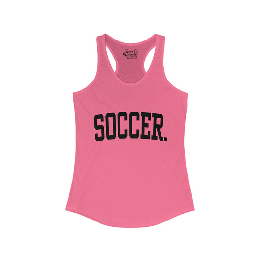 Tall Design Soccer Adult Women's Racerback Tank