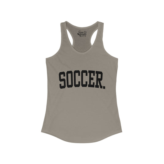 Tall Design Soccer Adult Women's Racerback Tank