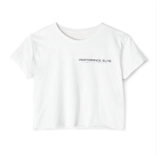 Performance Elite Women's Mid-Level Cropped T-shirt w/Front & Back Logo