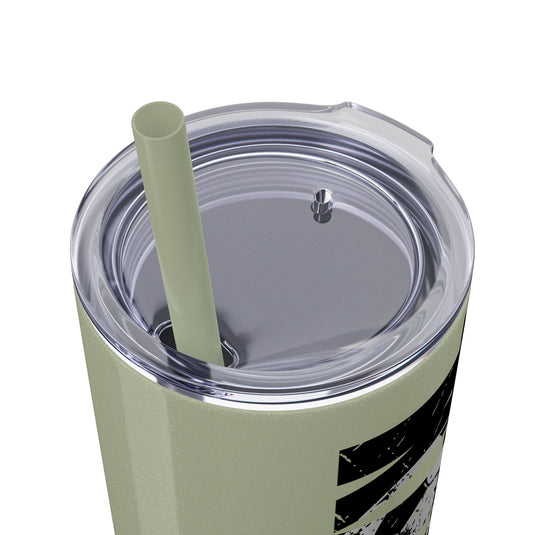 Soccer 20oz Skinny Tumbler with Straw w/Custom Name