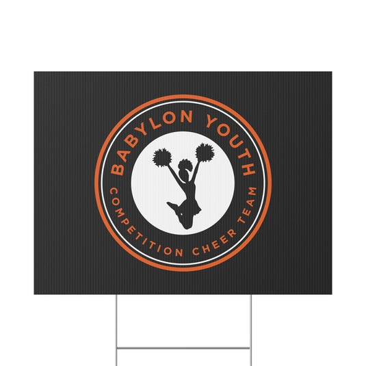 Babylon Youth Competition Cheerleading Plastic Yard Sign