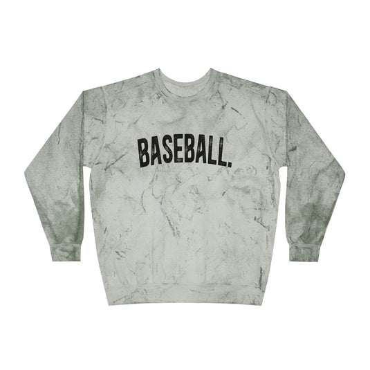 Rustic Design Baseball Adult Unisex Color Blast Crewneck Sweatshirt