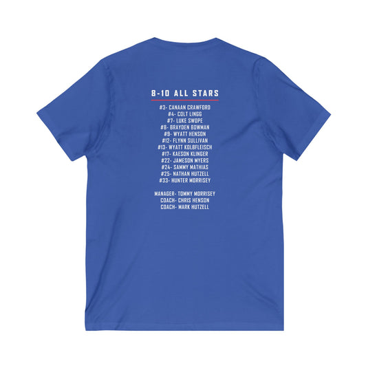 Valley Little League Baseball Unisex Adult Women's V-Neck T-Shirt - District Champions