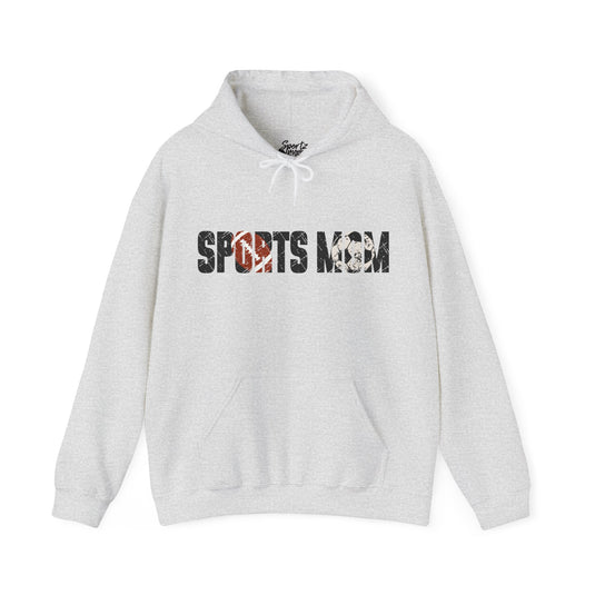 Sports Mom w/Football & Soccer Ball Adult Unisex Hooded Sweatshirt
