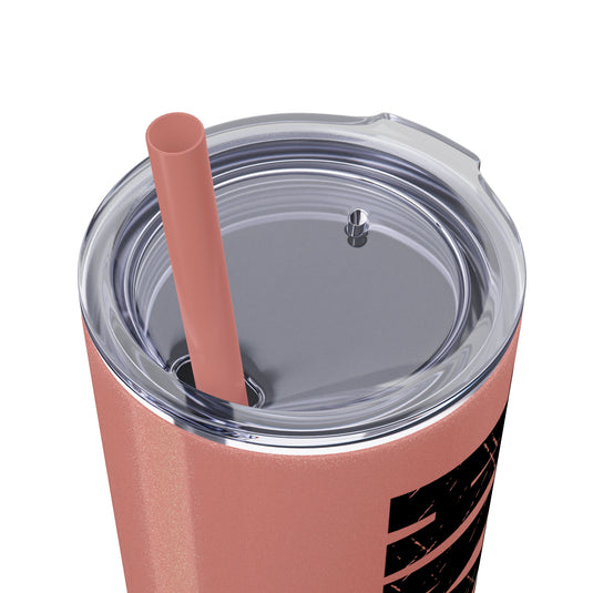 Gymnastics 20oz Skinny Tumbler with Straw w/Custom Name