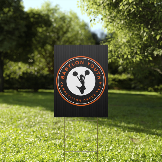 Babylon Youth Competition Cheerleading Plastic Yard Sign