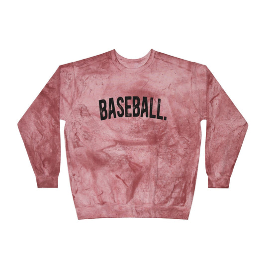 Rustic Design Baseball Adult Unisex Color Blast Crewneck Sweatshirt
