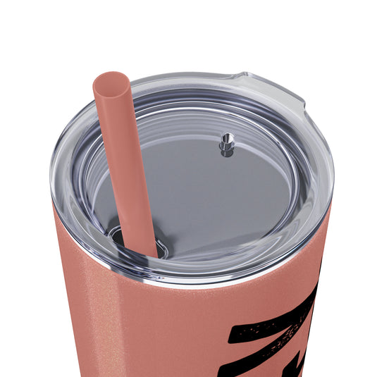Rustic Design Hockey 20oz Skinny Tumbler with Straw in Matte or Glossy