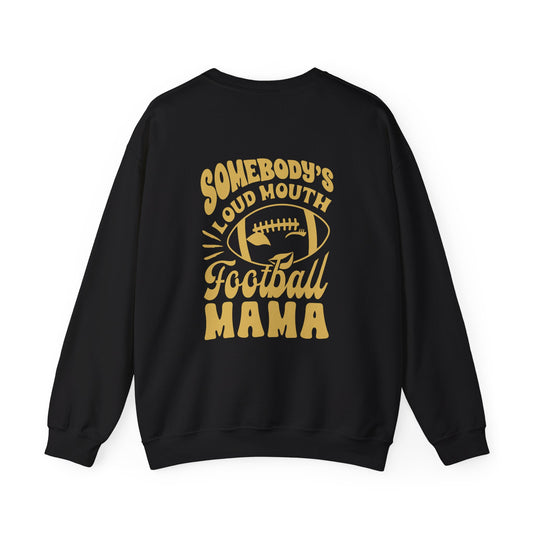 Somebody's Loud Mouth Football Mama Adult Unisex Crewneck Sweatshirt
