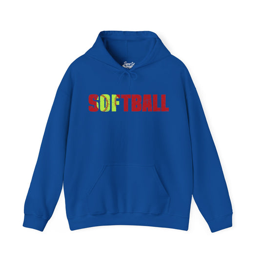 Softball Adult Unisex Hooded Sweatshirt
