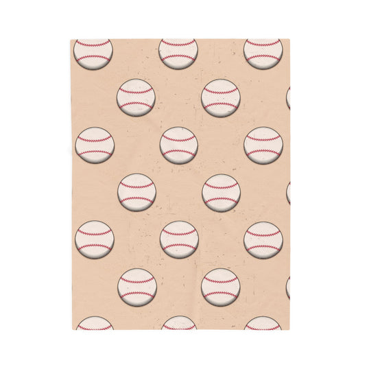 Vintage Baseball Plush Blanket