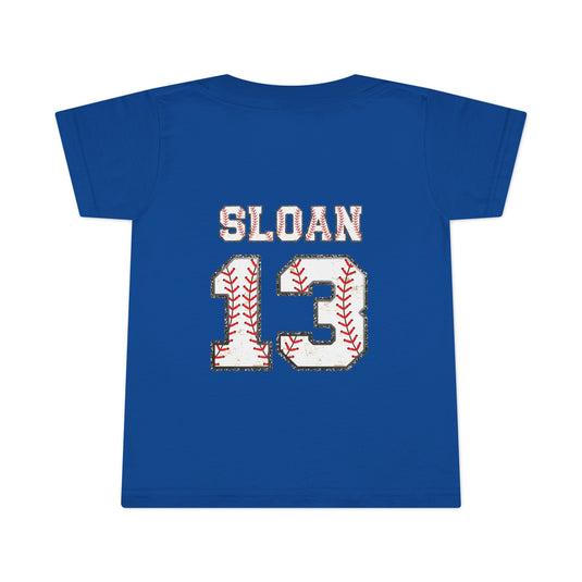 Iron Knights Toddler Unisex T-Shirt w/Flag Design & Name and Number on Back