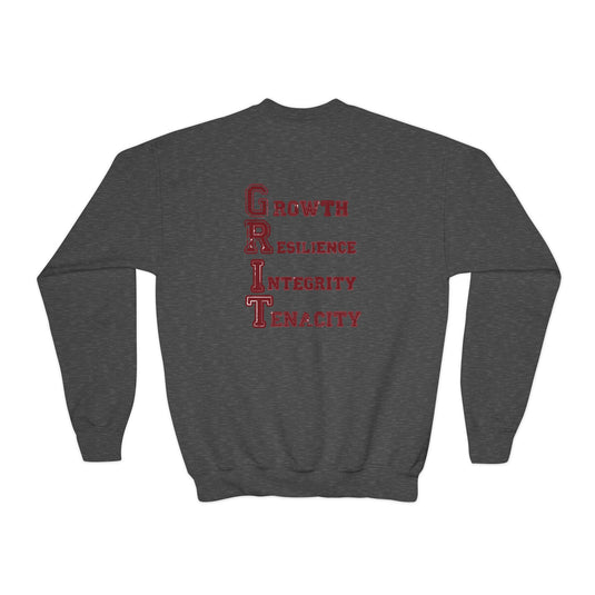 Southern Grit Unisex Youth Crewneck Sweatshirt w/Both Logos