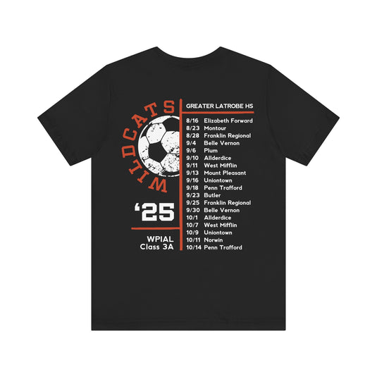 Latrobe Boys Soccer League Unisex Adult T-Shirt - Schedule on back