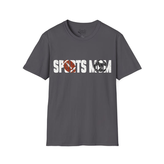 Sports Mom w/Football & Soccer Ball Adult Unisex T-Shirt
