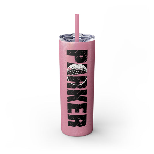 Golf 20oz Skinny Tumbler with Straw w/Custom Name