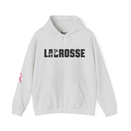 Cancer Ribbon Pick Your Sport Adult Unisex Hooded Sweatshirt w/Ribbon on Sleeve