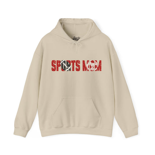 Sports Mom w/Football & Soccer Ball Adult Unisex Hooded Sweatshirt