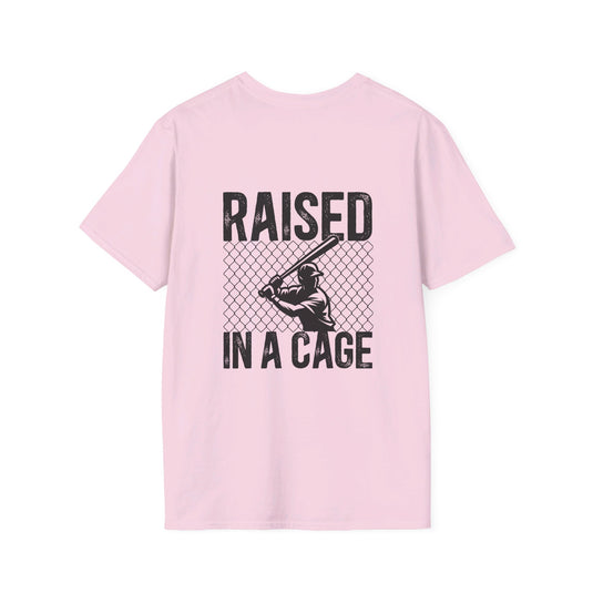 Raised in a Cage Baseball Unisex Adult T-Shirt