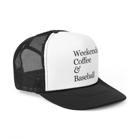 Weekends Coffee & Baseball Trucker Hat