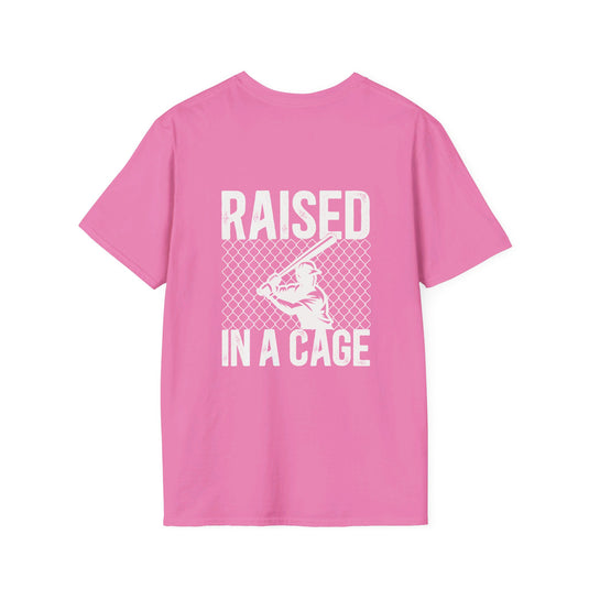 Raised in a Cage Baseball Unisex Adult T-Shirt