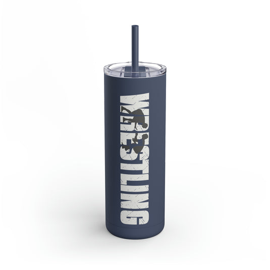 Wrestling 20oz Skinny Matte Tumbler