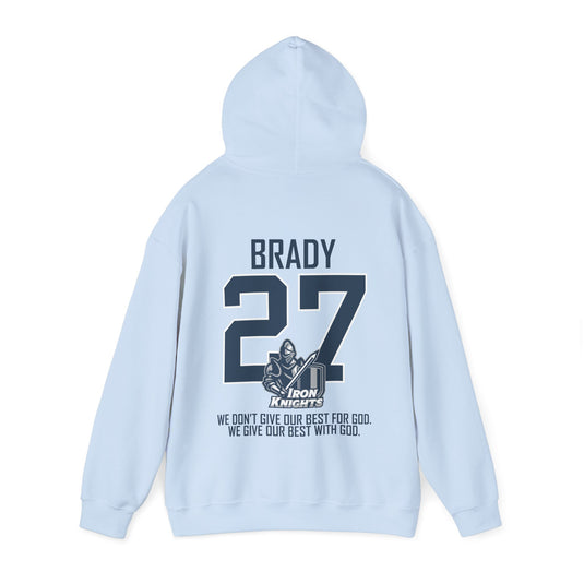 Iron Knights Adult Unisex Hooded Sweatshirt w/Knight Design, Name & Number on back