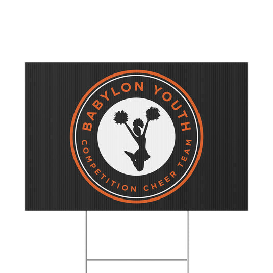Babylon Youth Competition Cheerleading Plastic Yard Sign