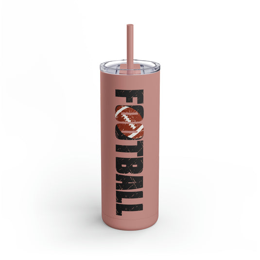 Football 20oz Skinny Matte Tumbler