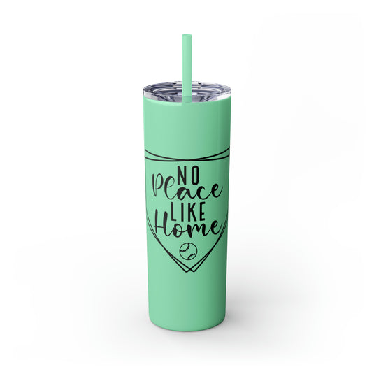 No Place Like Home V2 Baseball 20oz Skinny Tumbler with Straw in Matte or Glossy