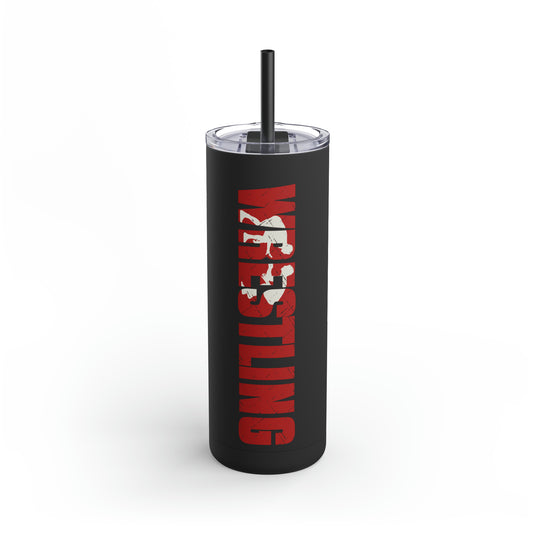 Wrestling 20oz Skinny Matte Tumbler