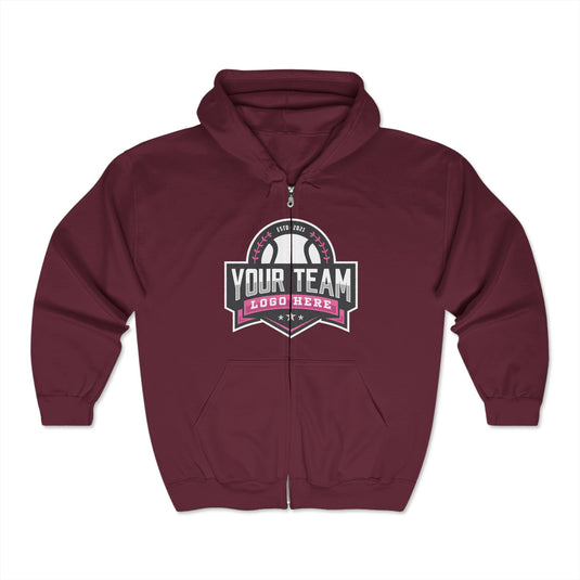 Unisex Adult Full Zip Hooded Sweatshirt - DTG