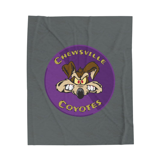Chewsville Coyotes Velveteen Plush Blanket