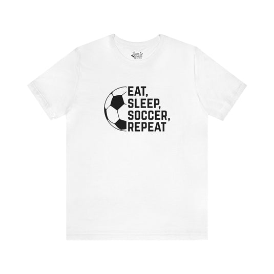 Eat Sleep Soccer Repeat Adult Unisex Mid-Level T-Shirt