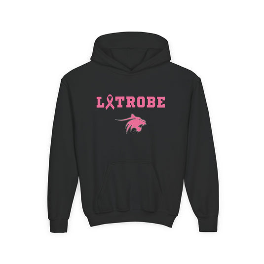 Latrobe Boys Soccer Unisex Youth Hooded Sweatshirt - Cancer Design