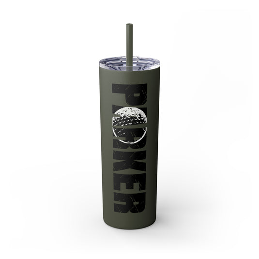 Golf 20oz Skinny Tumbler with Straw w/Custom Name