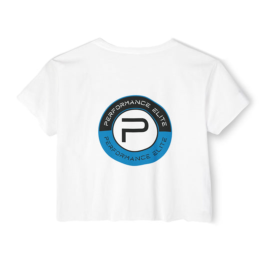 Performance Elite Women's Mid-Level Cropped T-shirt w/Front & Back Logo