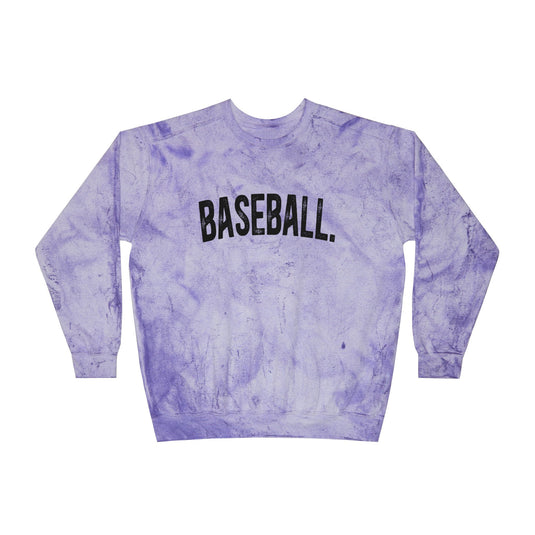 Rustic Design Baseball Adult Unisex Color Blast Crewneck Sweatshirt