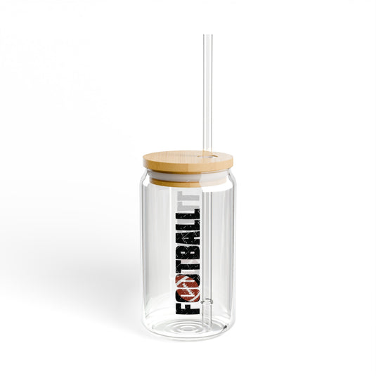 Football 16oz Sipper Glass