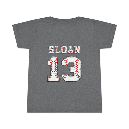 Iron Knights Toddler Unisex T-Shirt w/Flag Design & Name and Number on Back