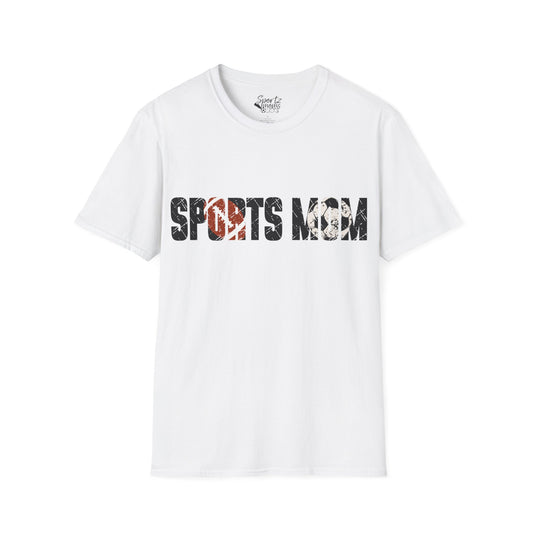 Sports Mom w/Football & Soccer Ball Adult Unisex T-Shirt