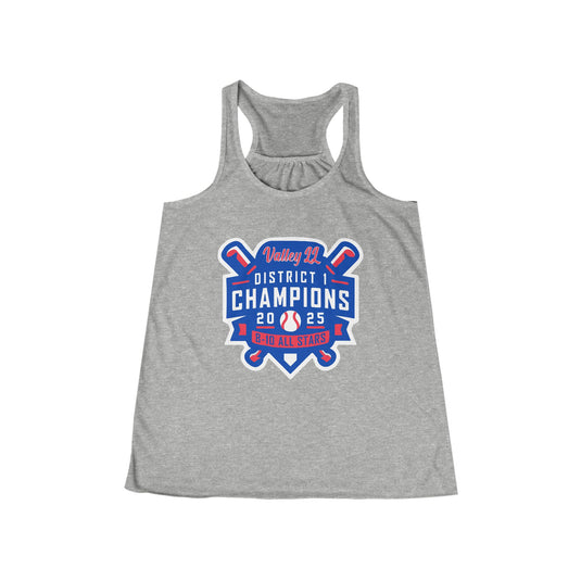 Valley Little League Baseball Women's Flowy Racerback Tank - District Champions